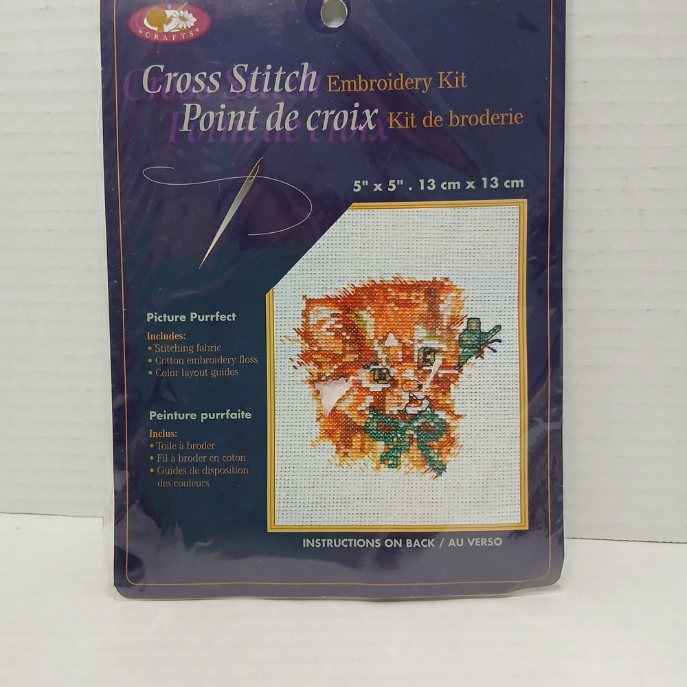 Crafters Square Counted Cross Stitch Kit Picture Purrfect NIP